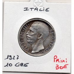 Italie 10 Lire 1927  TTB+,  KM 68 pièce de monnaie