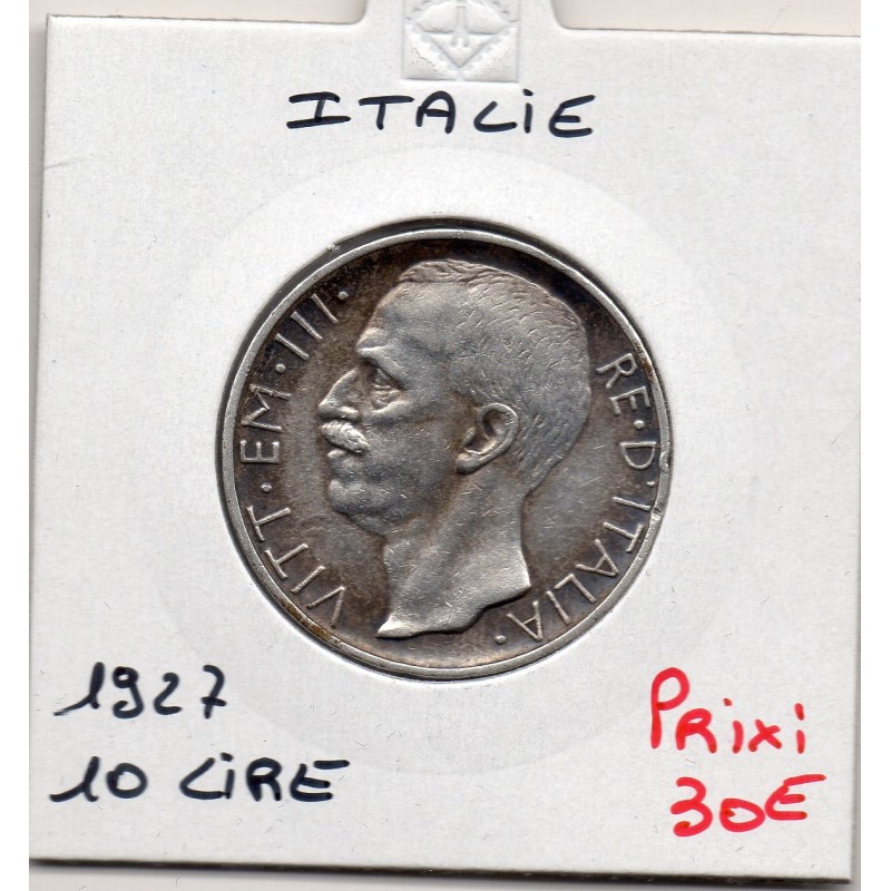 Italie 10 Lire 1927  TTB+,  KM 68 pièce de monnaie