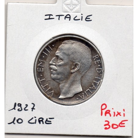 Italie 10 Lire 1927  TTB+,  KM 68 pièce de monnaie