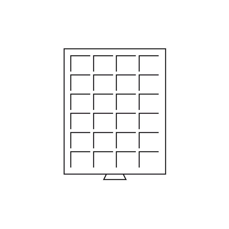 Médaillier 24 compartiments carrés jusqu'à 42 mm Ø