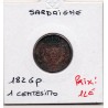 Italie Sardaigne 1 centesimo 1826 P Ancre TTB-, KM 125 pièce de monnaie