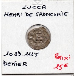 Italie Lucca Henri de Franconie denaro 1039-1125 TB+ pièce de monnaie