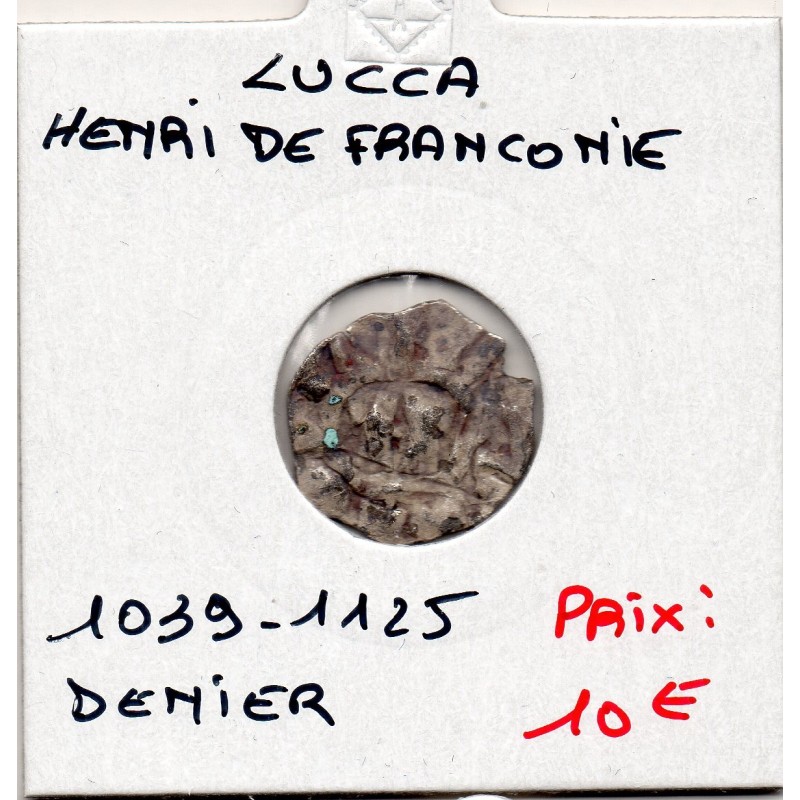 Italie Lucca Henri de Franconie denaro 1039-1125 TB+ pièce de monnaie