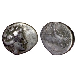 Eubée, Histiée tetrobole argent (-196 -168) Nymphe et galere