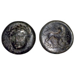 Ionie, Milet Ae16 (-225 à -200) lion, apollon magistrat Alexandre