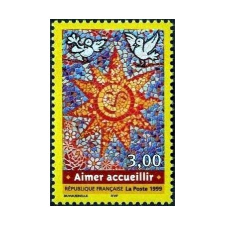 Timbre Yvert France No 3255 Aimer et accueillir