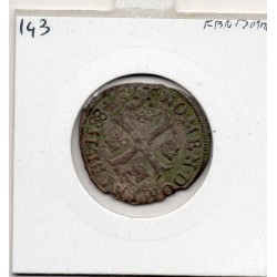 Douzain au 2 H 1er type 1588 G Poitier Henri III pièce de monnaie royale