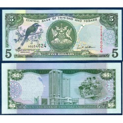 Trinité et Tobago Pick N°42b, Billet de banque de 5 Dollars 2002