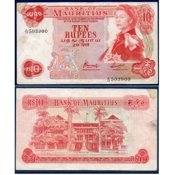Maurice Pick N°31c, TTB- Billet de banque de 10 Rupees 1967