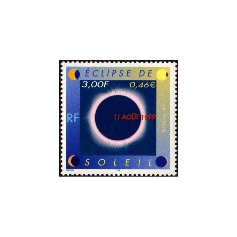 Timbre Yvert France No 3261 Eclipse du soleil