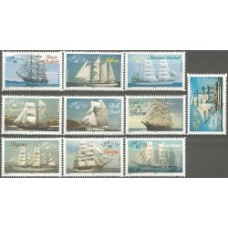 Timbre Yvert France No 3269-3278 Voiliers, Armada du siècle à Rouen issus du bloc