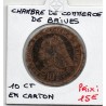 10 centimes en carton brive de la chambre de commerce ND pièce de monnaie