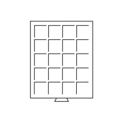 Médaillier 20 compartiments carrés jusqu'à 48 mm Ø
