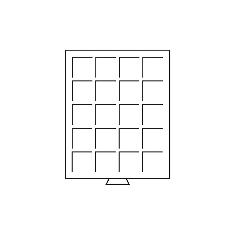 Médaillier 20 compartiments carrés jusqu'à 48 mm Ø