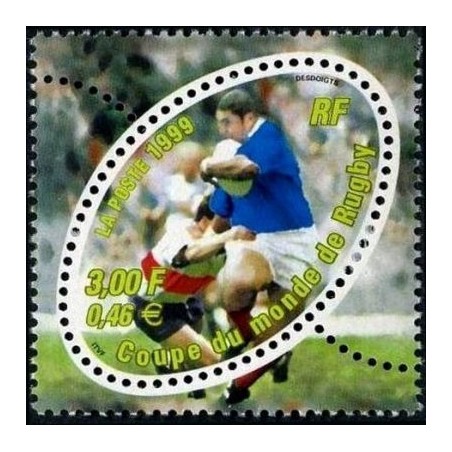 Timbre Yvert France No 3280 Coupe du monde de Rugby