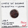Italie Piemont, Desana Augustino Tizzone quatrinno Imitation liard louis Dombes 1581 TB pièce de monnaie
