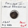 obole bourgeoise Philippe IV (1311) pièce de monnaie royale