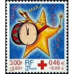 Timbre Yvert France No 3288 Croix rouge étoile, issu de feuille