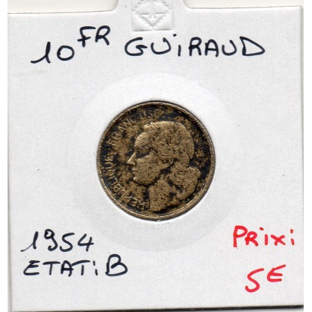 10 francs Coq Guiraud 1954 etat B, France pièce de monnaie