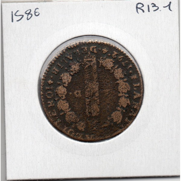 12 denier Constitution Louis XVI 1792 I LImoges B, France pièce de monnaie