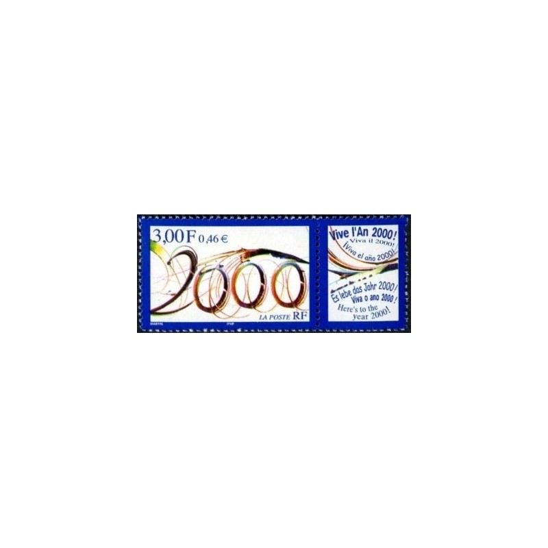 Timbre Yvert France No 3291 Composition avec le nombre 2000