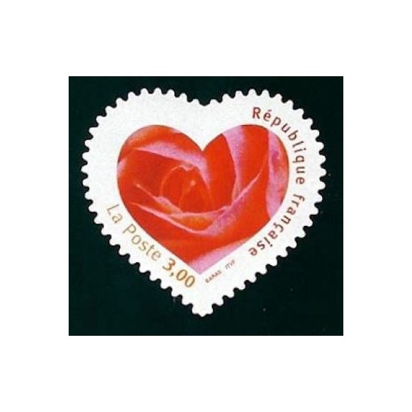 Timbres Yvert France No 3220-3221 Coeur Saint valentin, issus du carnet adhésif