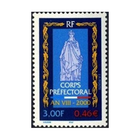 Timbre Yvert France No 3300 Création du Corps préféctoral