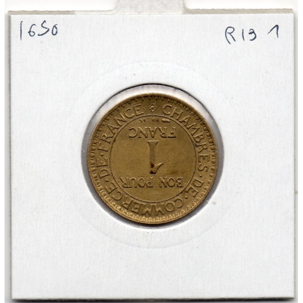 Bon pour 1 franc Commerce Industrie 1923 Sup+, France pièce de monnaie