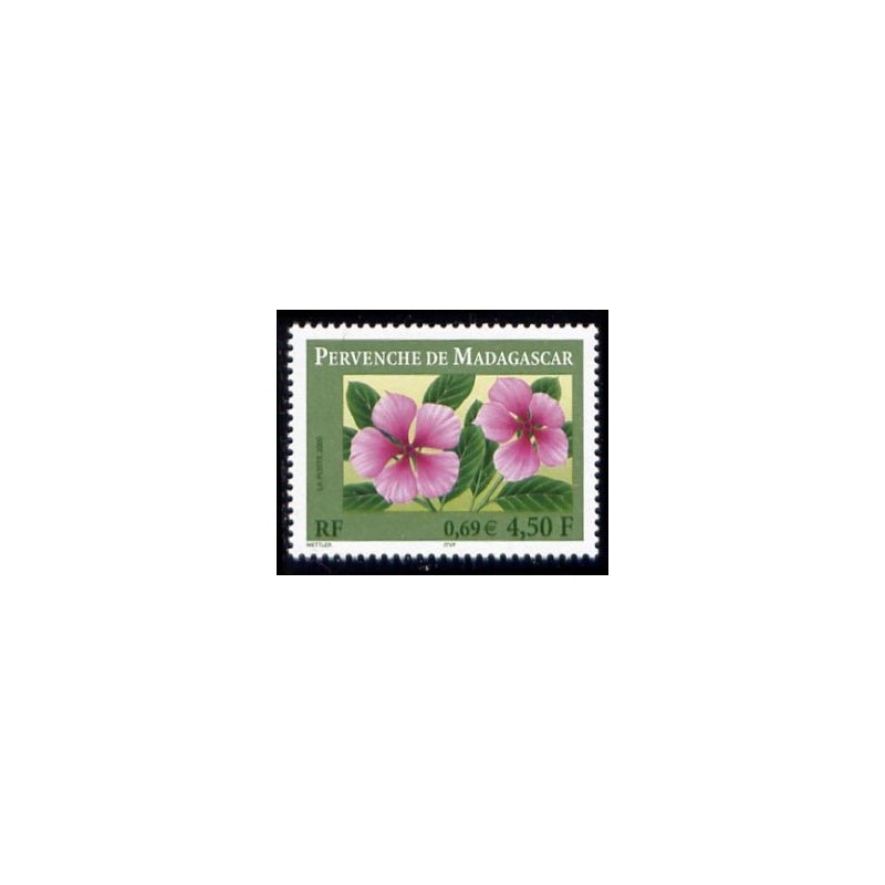 Timbre Yvert France No 3306 Flore, pervenche de Madagascar