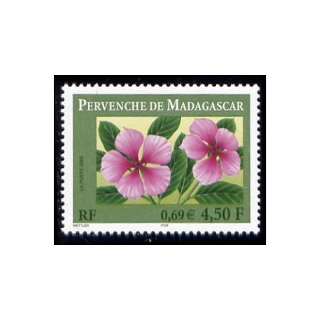 Timbre Yvert France No 3306 Flore, pervenche de Madagascar