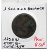 1 sol aux balances 1793 W Lille B-, France pièce de monnaie