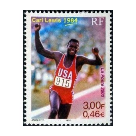 Timbre Yvert France No 3313 Carl Lewis