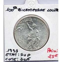 100 francs Liberté guidant le peuple 1993 Sup, France pièce de monnaie