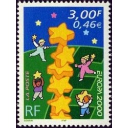 Timbre Yvert France No 3327 Europa 2000, étoiles