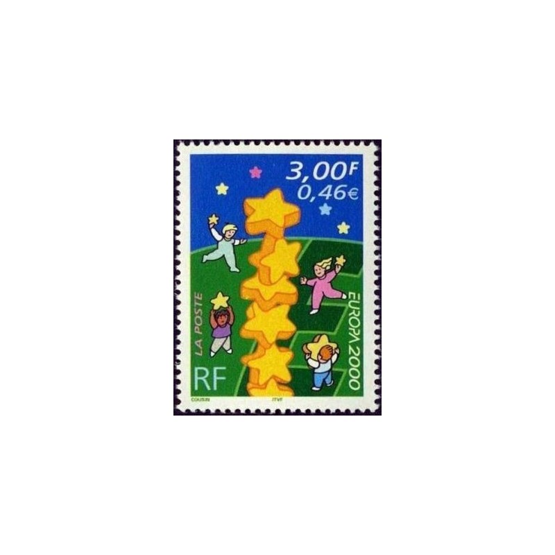 Timbre Yvert France No 3327 Europa 2000, étoiles