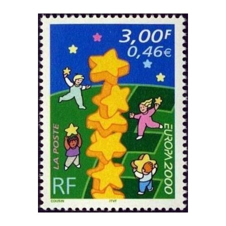 Timbre Yvert France No 3327 Europa 2000, étoiles