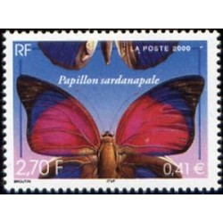 Timbre Yvert No 3332 Papillon Sardanapale, série Nature de France