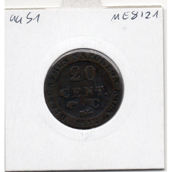 Westphalie Jérome Napoléon 20 centimes 1812 C TTB KM 97 pièce de monnaie