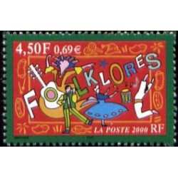 Timbre Yvert France No 3339 Folklores