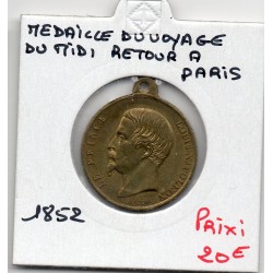 Medaille Napoléon III Voyage du Midi, Retour vers Paris, 1852