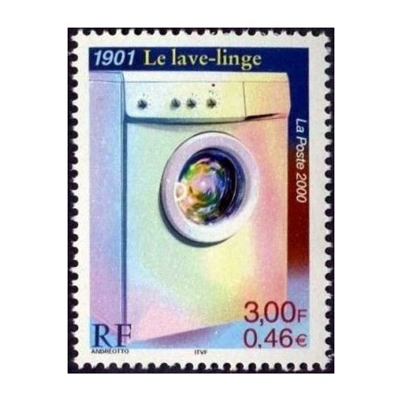 Timbre Yvert France No 3351 Le Lave linge