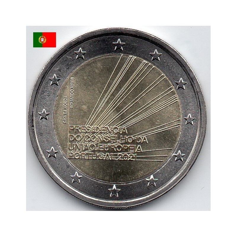 2 euro commémorative portugal 2021 Présidence de l'UE  piece de monnaie €