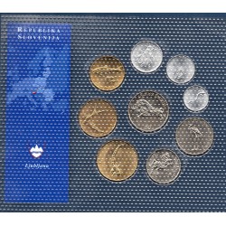Slovenie Série 9 pièces 1992-2005 FDC pièces de monnaie