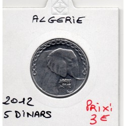 Algérie 5 dinars 1433 AH 2012 Sup KM 123 pièce de monnaie
