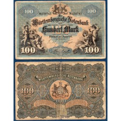 Allemagne Bade Pick N°S979a, Billet de banque de 100 Mark 1902