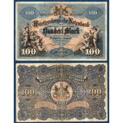 Allemagne Bade Pick N°S979b, TB Billet de banque de 100 Mark 1911