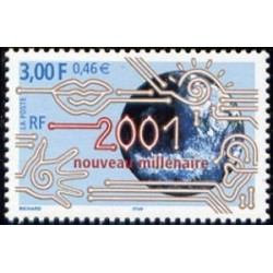 Timbre Yvert France No 3357 Nouveau millénaire 2001
