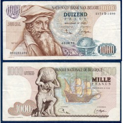 Belgique Pick N°136b, TTB Billet de banque de 1000 Francs Belge 24.7.1975