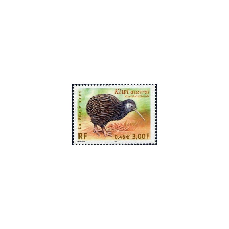 Timbre Yvert France No 3360 Kiwi austral, faune en voie de disparition