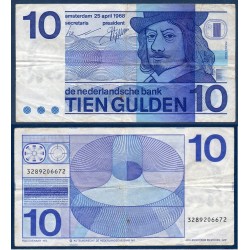 Pays Bas Pick N°91b, Billet de Banque de 10 Gulden 1968